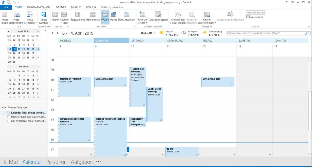 Caldav synchronizer настройка яндекс календаря в outlook