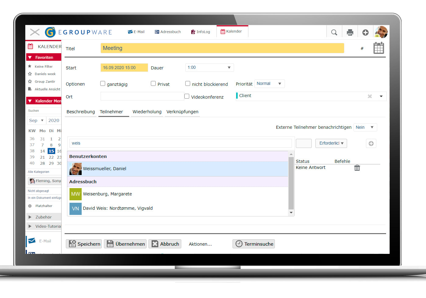 Egroupware Kalender Synchronisieren 